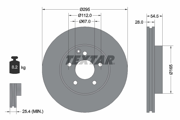 Disc frana 92115205 TEXTAR - Frana disc Disc frana 92115205 TEXTAR - Frana disc