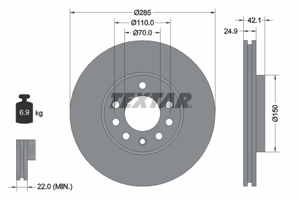 Disc frana 92118703 TEXTAR - Disc frana Disc frana 92118703 TEXTAR - Disc frana