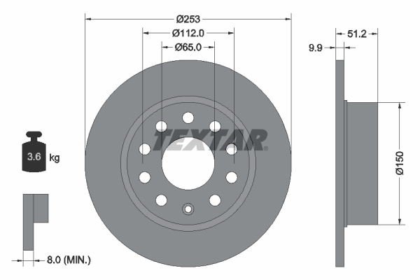 Disc frana 92120903 TEXTAR - Frana disc Disc frana 92120903 TEXTAR - Frana disc