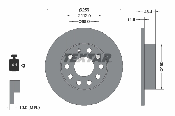 Disc frana 92121103 TEXTAR - Frana disc