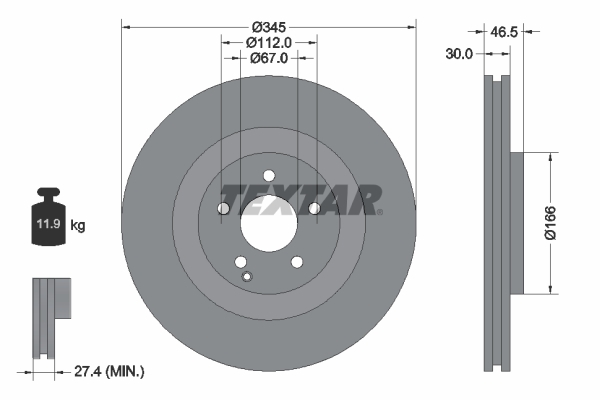 Disc frana 92123603 TEXTAR - Disc frana Disc frana 92123603 TEXTAR - Disc frana