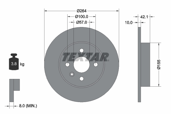 Disc frana 92124703 TEXTAR - Frana disc