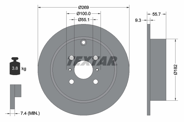 Disc frana 92126203 TEXTAR - Disc frana Disc frana 92126203 TEXTAR - Disc frana