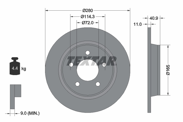 Disc frana 92130600 TEXTAR - Disc frana