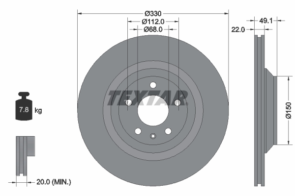 Disc frana 92132603 TEXTAR - Disc frana Disc frana 92132603 TEXTAR - Disc frana