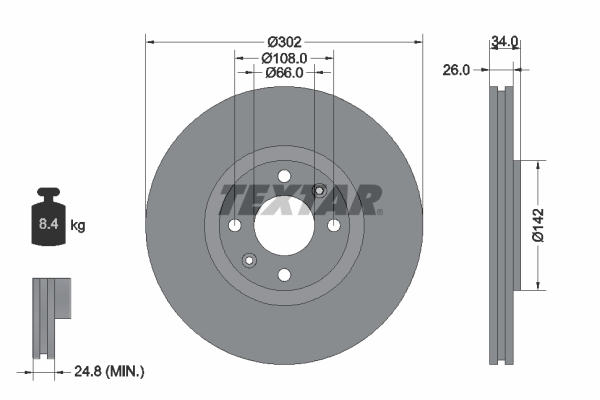 Disc frana 92133203 TEXTAR - Disc frana