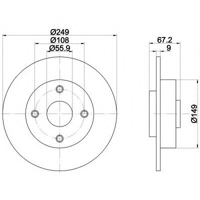 Disc frana 92133300 TEXTAR - Frana disc