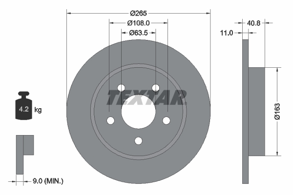 Disc frana 92133703 TEXTAR - Frana disc