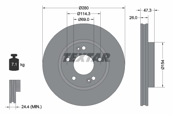 Disc frana 92133903 TEXTAR - Disc frana Disc frana 92133903 TEXTAR - Disc frana