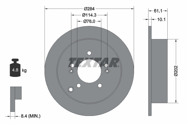 Disc frana 92134003 TEXTAR - Frana disc Disc frana 92134003 TEXTAR - Frana disc