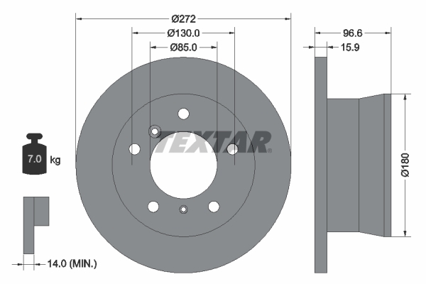 Disc frana 92137603 TEXTAR - Frana disc Disc frana 92137603 TEXTAR - Frana disc