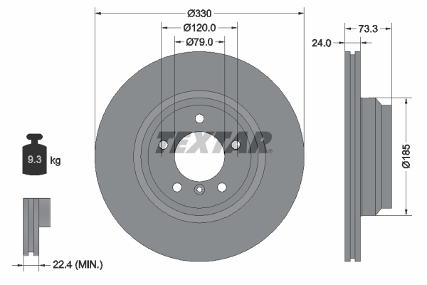 Disc frana 92137803 TEXTAR - Frana disc Disc frana 92137803 TEXTAR - Frana disc
