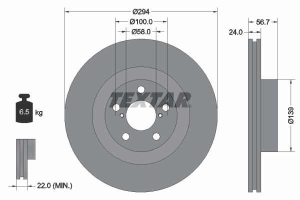 Disc frana 92139500 TEXTAR - Disc frana