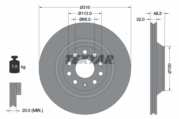 Disc frana 92140703 TEXTAR - Disc frana Disc frana 92140703 TEXTAR - Disc frana