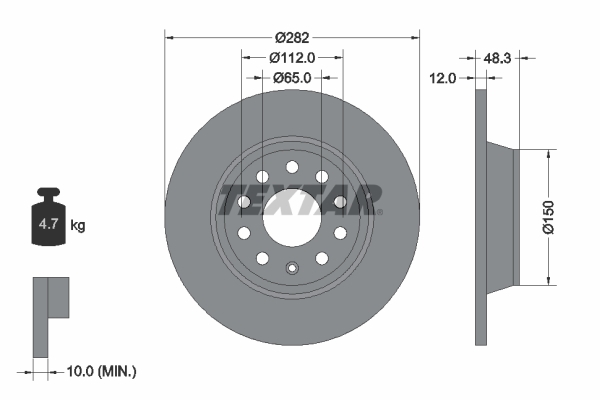 Disc frana 92140803 TEXTAR - Disc frana Disc frana 92140803 TEXTAR - Disc frana