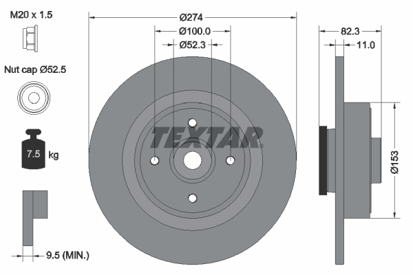Disc frana 92141403 TEXTAR - Disc frana