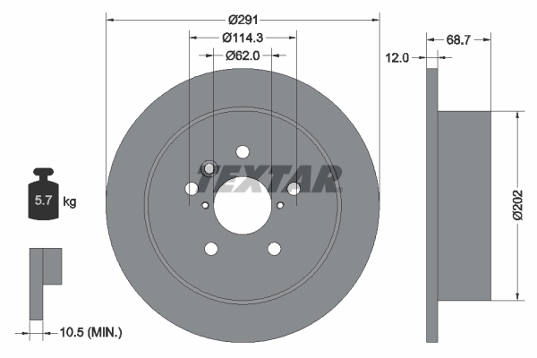 Disc frana 92144203 TEXTAR - Disc frana