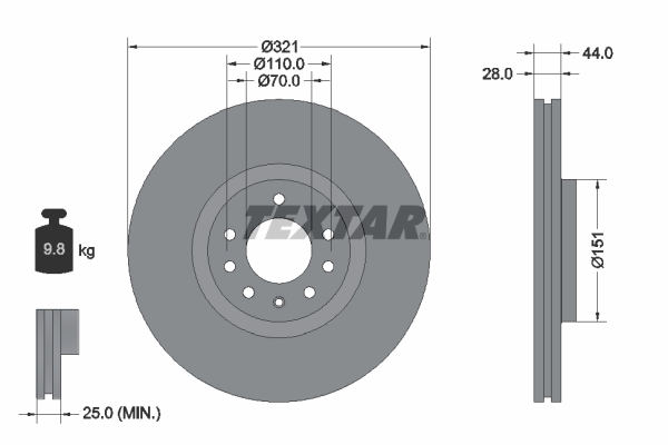 Disc frana 92149803 TEXTAR - Disc frana Disc frana 92149803 TEXTAR - Disc frana