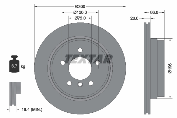 Disc frana 92154903 TEXTAR - Frana disc