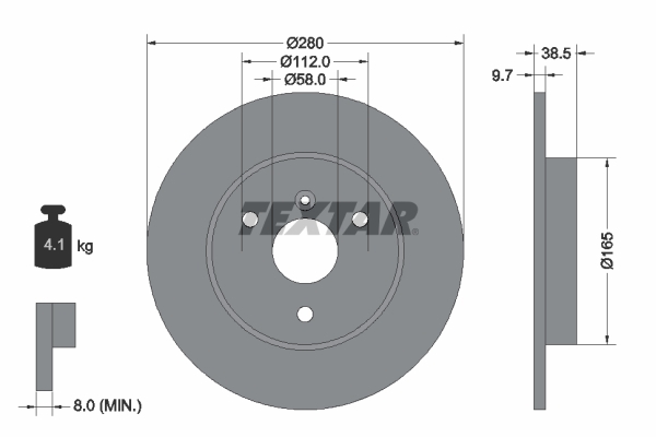 Disc frana 92155503 TEXTAR - Frana disc