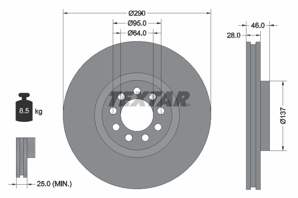 Disc frana 92155700 TEXTAR - Disc frana Disc frana 92155700 TEXTAR - Disc frana