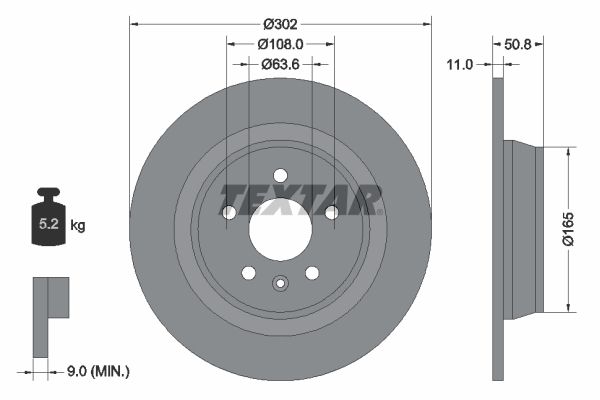 Disc frana 92159303 TEXTAR - Frana disc Disc frana 92159303 TEXTAR - Frana disc
