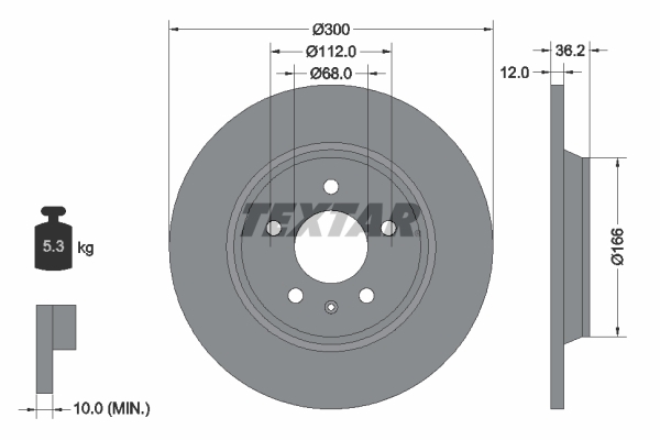 Disc frana 92160103 TEXTAR - Disc frana