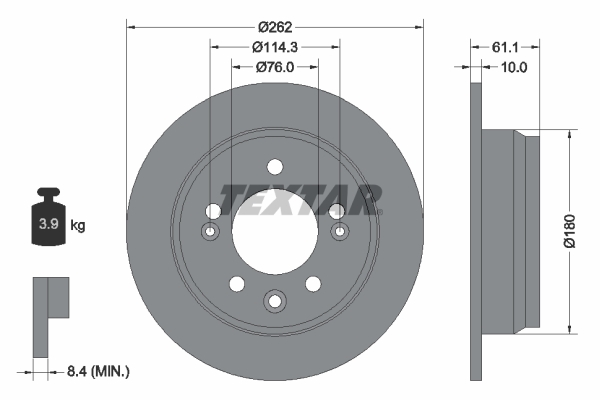 Disc frana 92161703 TEXTAR - Frana disc