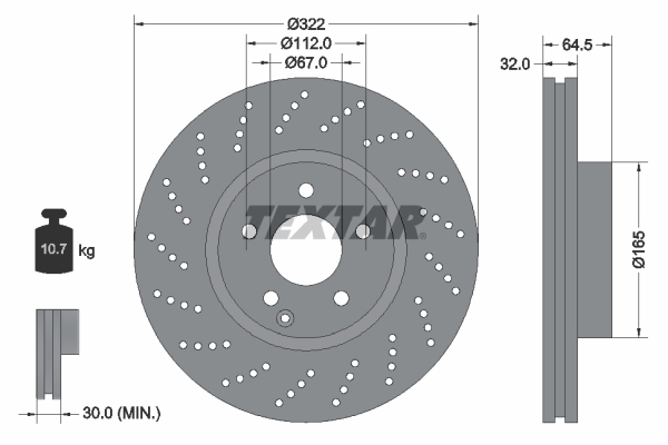 Disc frana 92163403 TEXTAR - Frana disc Disc frana 92163403 TEXTAR - Frana disc