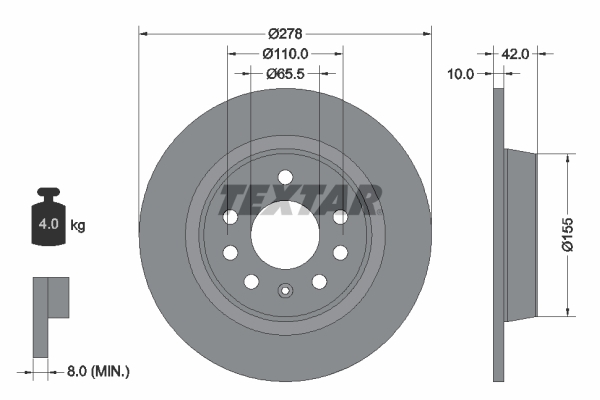 Disc frana 92167603 TEXTAR - Disc frana Disc frana 92167603 TEXTAR - Disc frana