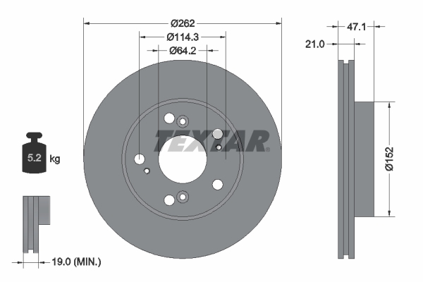 Disc frana 92175803 TEXTAR - Disc frana
