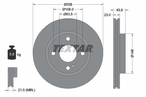 Disc frana 92176003 TEXTAR - Disc frana Disc frana 92176003 TEXTAR - Disc frana