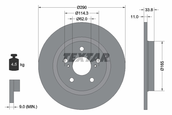 Disc frana 92195200 TEXTAR - Disc frana Disc frana 92195200 TEXTAR - Disc frana