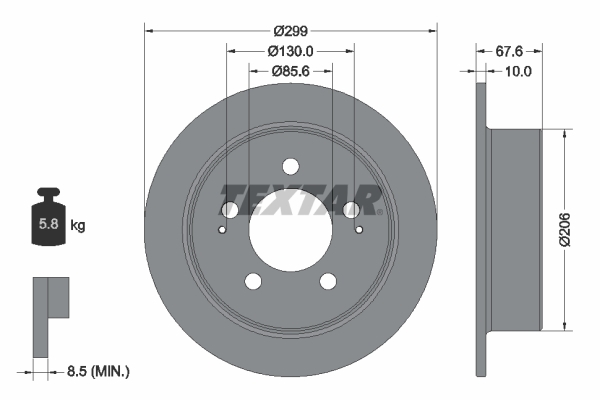Disc frana 92198703 TEXTAR - Frana disc