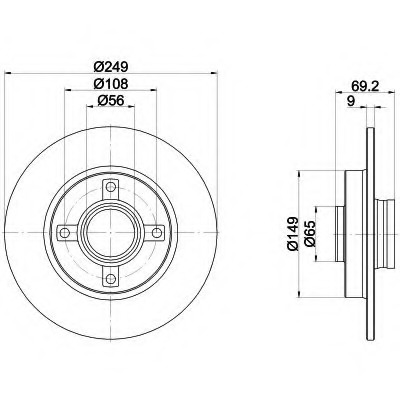Disc frana 92202100 TEXTAR - Frana disc
