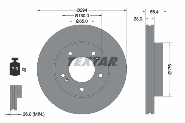 Disc frana 92203203 TEXTAR - Frana disc