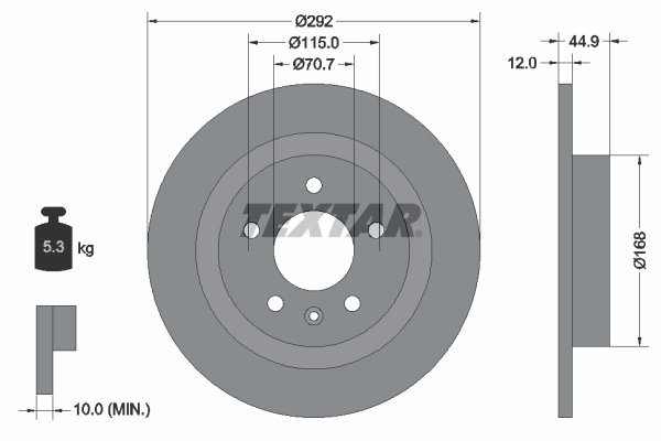 Disc frana 92205703 TEXTAR - Disc frana Disc frana 92205703 TEXTAR - Disc frana