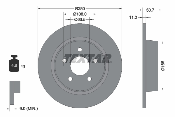 Disc frana 92238903 TEXTAR - Disc frana