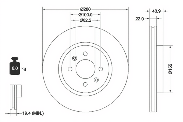 Disc frana 92239303 TEXTAR - Disc frana