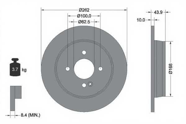 Disc frana 92242203 TEXTAR - Disc frana