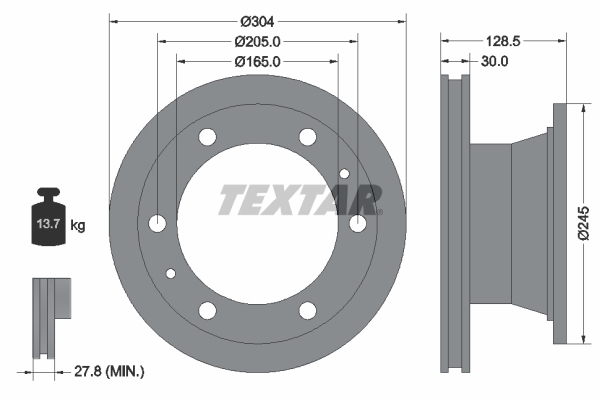 Disc frana 93084800 TEXTAR - Disc frana