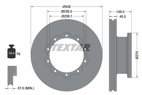 Disc frana 93087000 TEXTAR - Disc frana Disc frana 93087000 TEXTAR - Disc frana