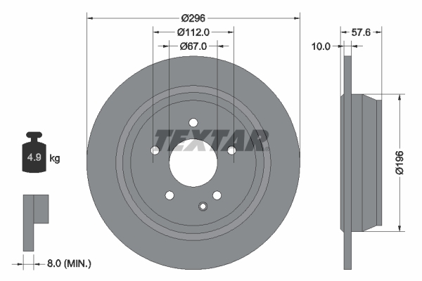 Disc frana 93123503 TEXTAR - Frana disc Disc frana 93123503 TEXTAR - Frana disc