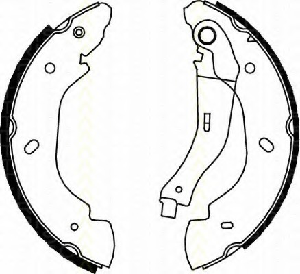 Set saboti frana 8100 16007 TRISCAN - Material frictiune sabot frana/ sabot frana