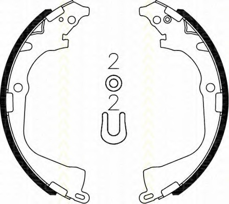 Set saboti frana 8100 29003 TRISCAN - Material frictiune sabot frana/ sabot frana
