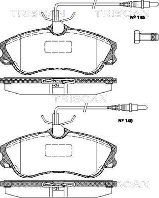 set placute frana,frana disc 8110 28008 TRISCAN - Frana disc set placute frana,frana disc 8110 28008 TRISCAN - Frana disc