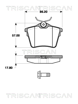 set placute frana,frana disc 8110 28036 TRISCAN - Frana disc set placute frana,frana disc 8110 28036 TRISCAN - Frana disc