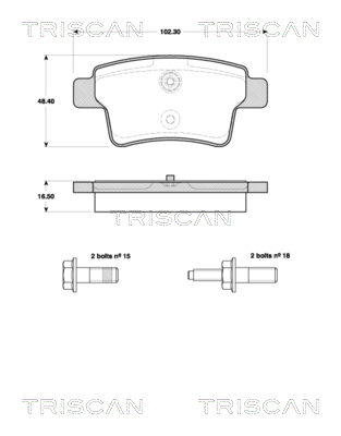 set placute frana,frana disc 8110 38007 TRISCAN - Frana disc set placute frana,frana disc 8110 38007 TRISCAN - Frana disc