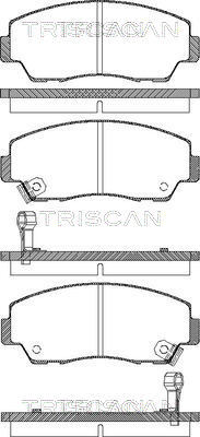 set placute frana,frana disc 8110 50872 TRISCAN - Frana disc