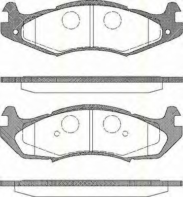 set placute frana,frana disc 8110 80524 TRISCAN - Frana disc